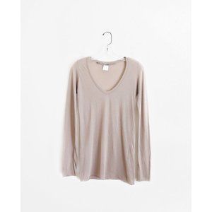 Humanoid Pale Mauve Long Sleeve Tissue Tee sz M